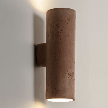 Lámpara de pared para exterior en arcilla coloreada y PMMA Made in Italy - Toscot Hans viadurini