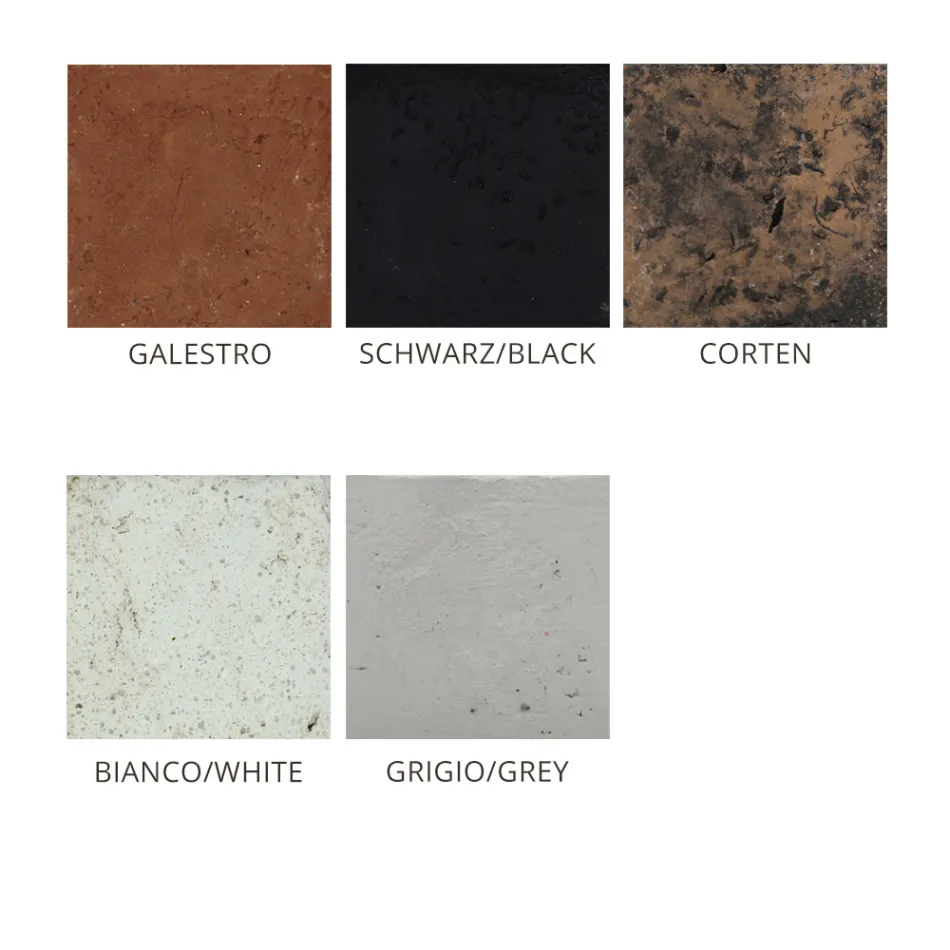 Lámpara de pared para exterior en arcilla coloreada y PMMA Made in Italy - Toscot Hans viadurini