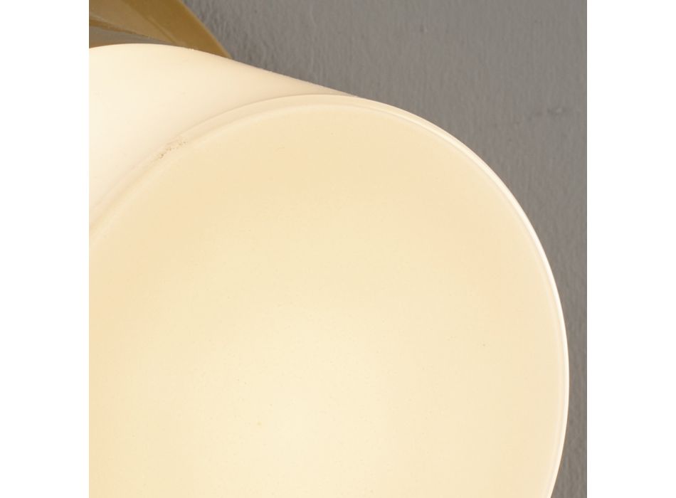 Lámpara de pared para exterior en mayólica y vidrio soplado Made in Italy - Toscot Swinger viadurini