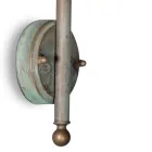 Aplique de pared para exterior Elfico en latón, vidrio opalino y clasificación IP44 viadurini