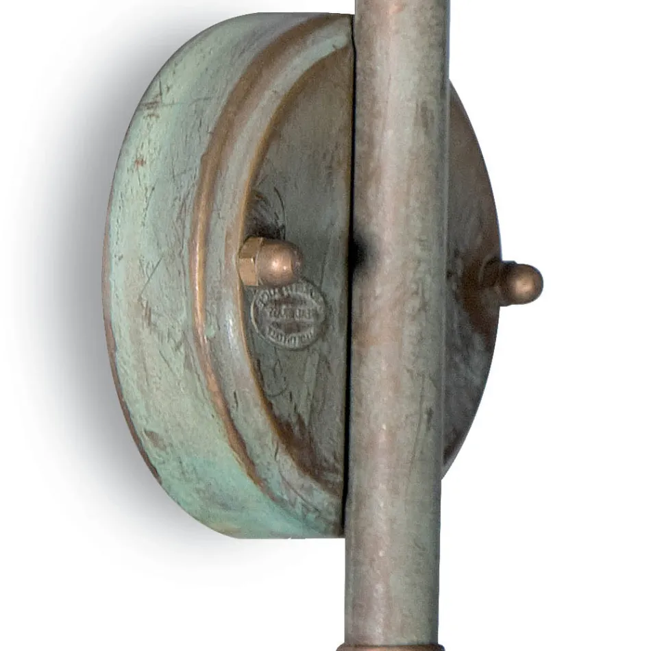 Aplique de pared para exterior Elfico en latón, vidrio transparente y clasificación IP44 viadurini