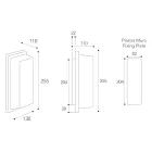 Aplique de pared exterior vintage de latón con casquillo E27 y protección IP44 - Cristal viadurini