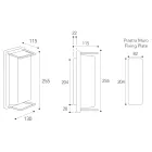 Aplique de pared exterior vintage de latón, E27 y elegante luz - Cristal viadurini