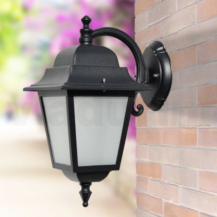 Aplique de jardín en vidrio arenado y aluminio Made in Italy - Scintilla viadurini