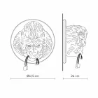 Lámpara de pared de 3 luces en cerámica Gorilla de diseño gris o blanco - Rillago viadurini