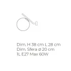 Aplique de pared de vidrio veneciano soplado a mano - Snow viadurini