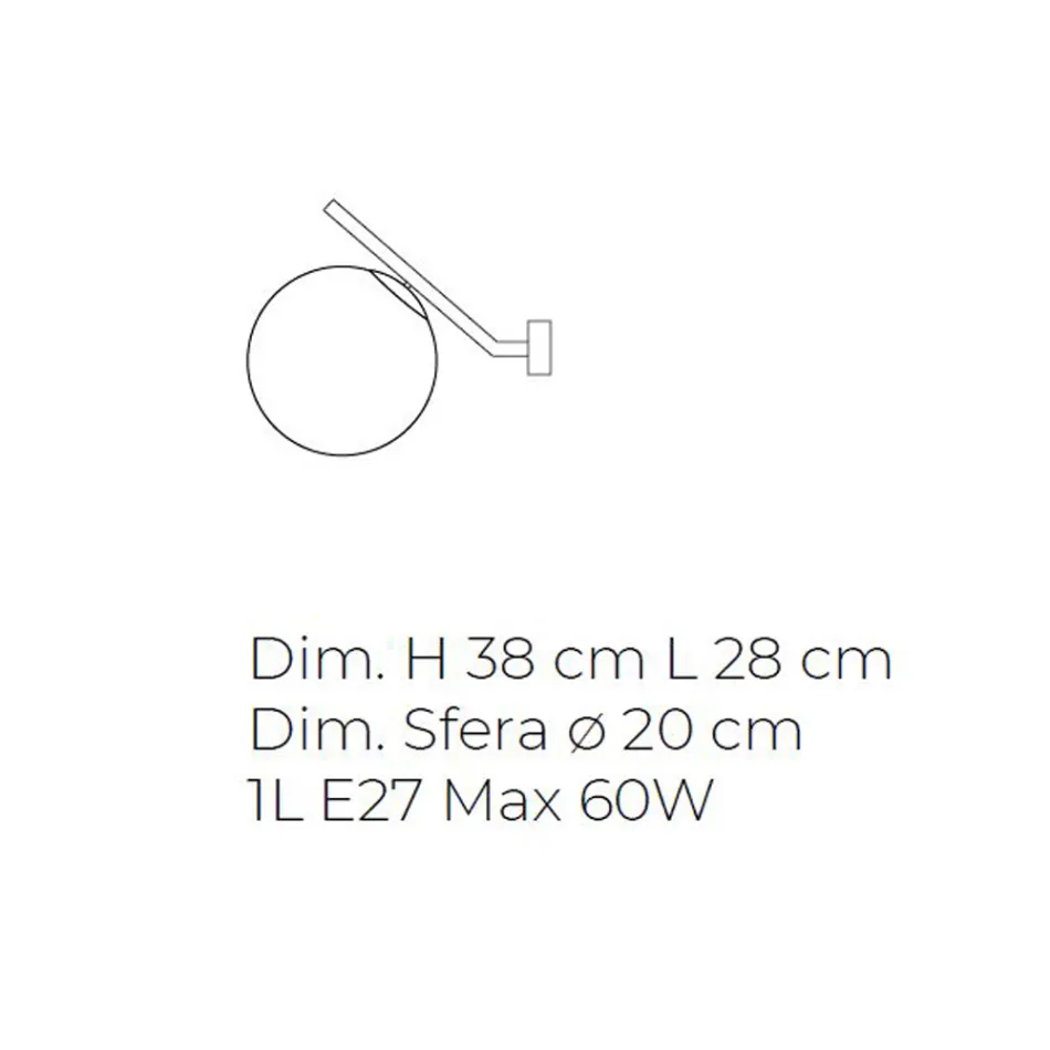 Aplique de pared de vidrio veneciano soplado a mano - Snow viadurini