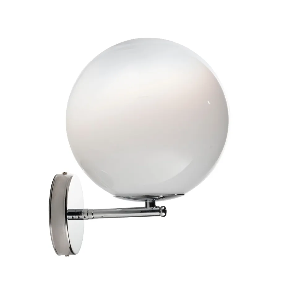 Isotta - Aplique de pared de cristal veneciano blanco, fabricado en Italia. viadurini