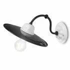 Lámpara elegante de cerámica de pared blanco Ferroluce Potenza viadurini