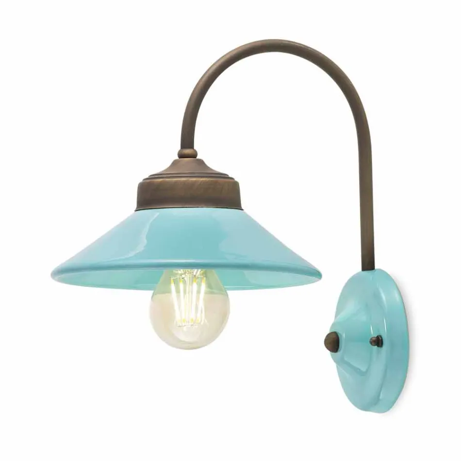 Se enciende en color de cerámica y metal pared Alice Ferroluce viadurini