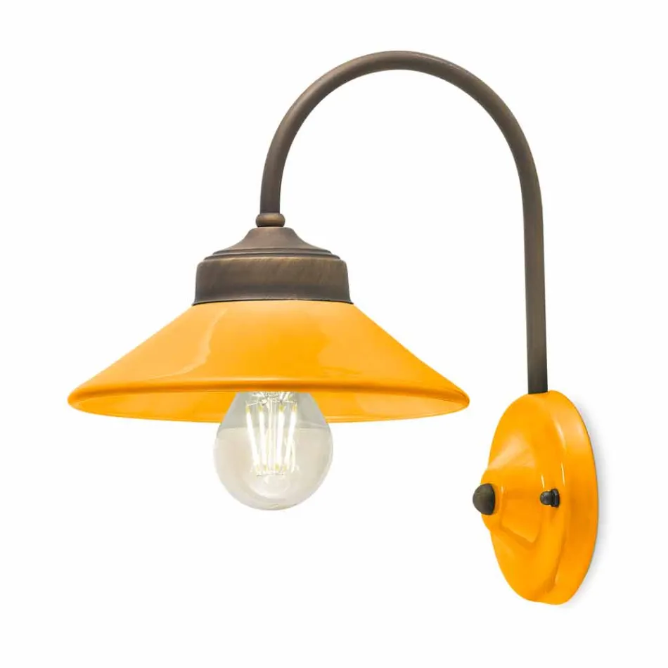 Se enciende en color de cerámica y metal pared Alice Ferroluce viadurini