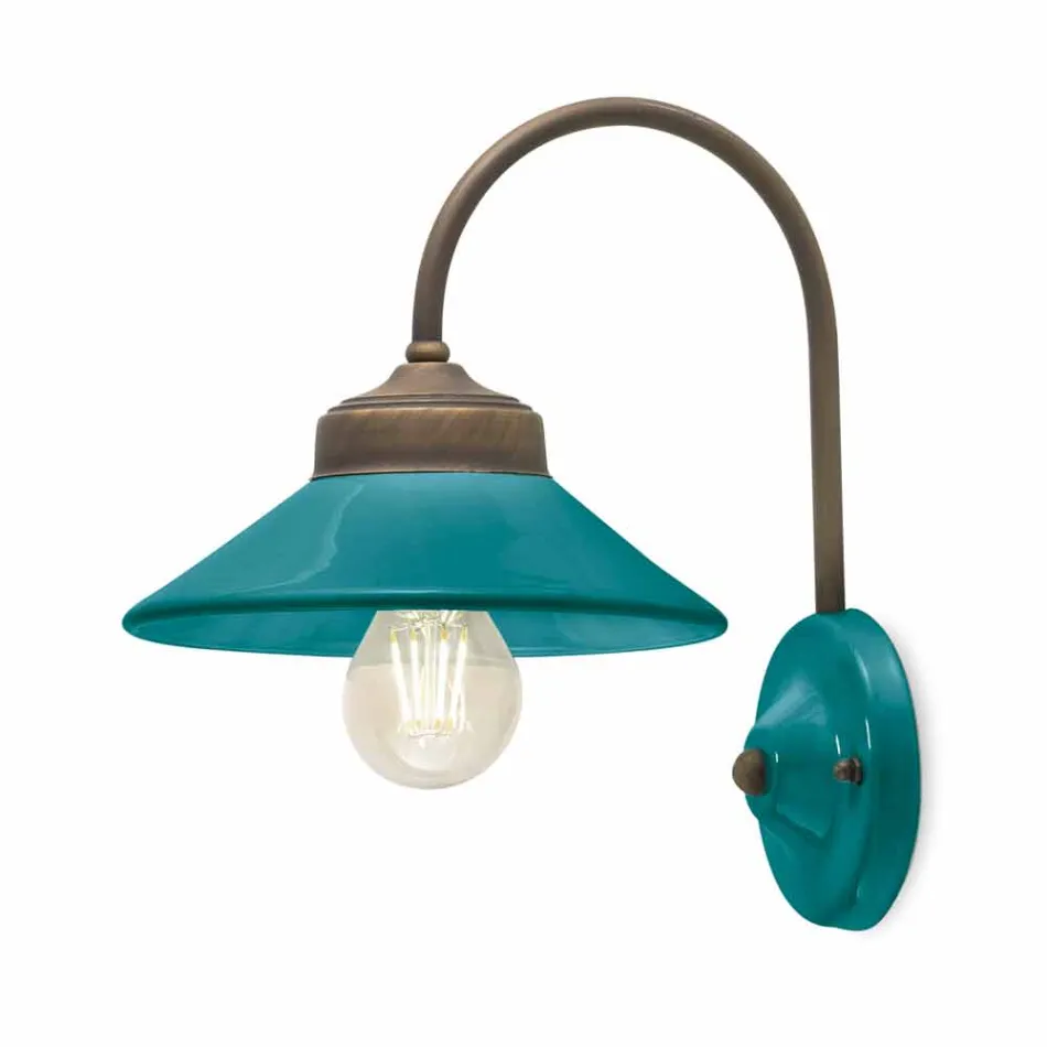 Se enciende en color de cerámica y metal pared Alice Ferroluce viadurini