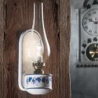 Pared pared de cerámica decorada a mano Ferroluce viadurini