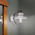 Pared pared de cerámica decorado rústico Ferroluce Roma viadurini