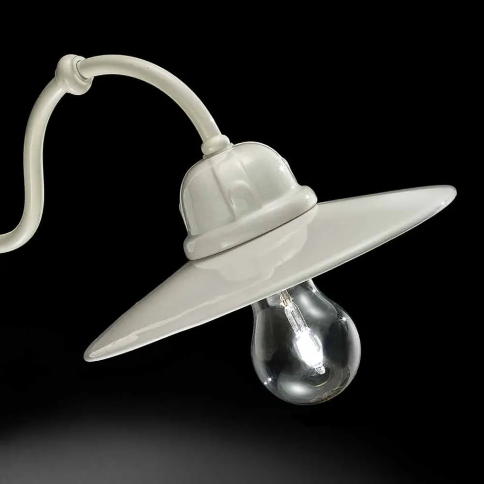 Luces en la pared de cerámica brillante Ferroluce retro viadurini