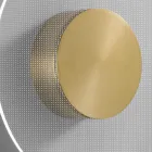 Nora - Aplique de pared de metal con difusor de plexiglás micropunteado viadurini