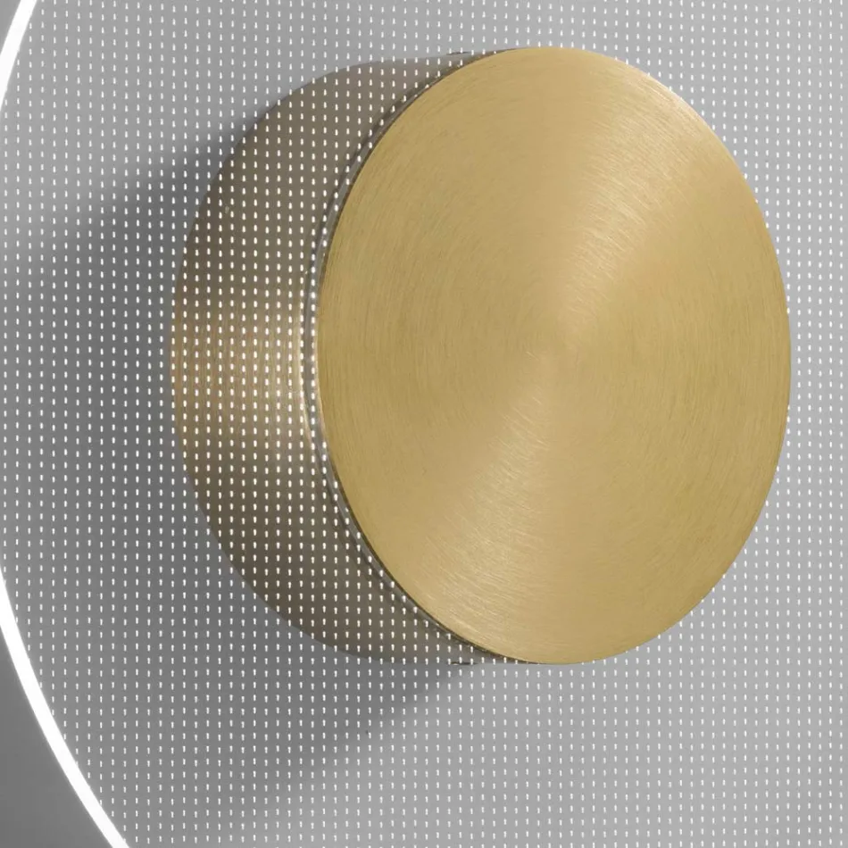 Nora - Aplique de pared de metal con difusor de plexiglás micropunteado viadurini