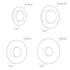 Nora - Aplique de pared de metal con difusor de plexiglás micropunteado viadurini