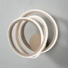 Lámpara de pared para dormitorio de diseño moderno en metal dorado - Point viadurini