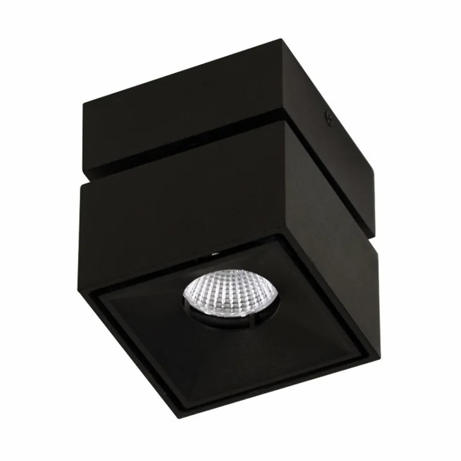 Lámpara de pared LED decorativa en aluminio blanco o negro para interior - Vernon viadurini