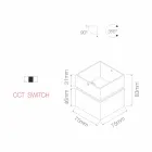 Lámpara de pared LED decorativa en aluminio blanco o negro para interior - Vernon viadurini