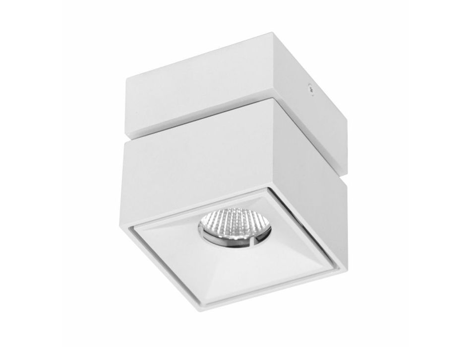 Aplique de pared LED decorativo en aluminio blanco o negro para interior - Vernon viadurini