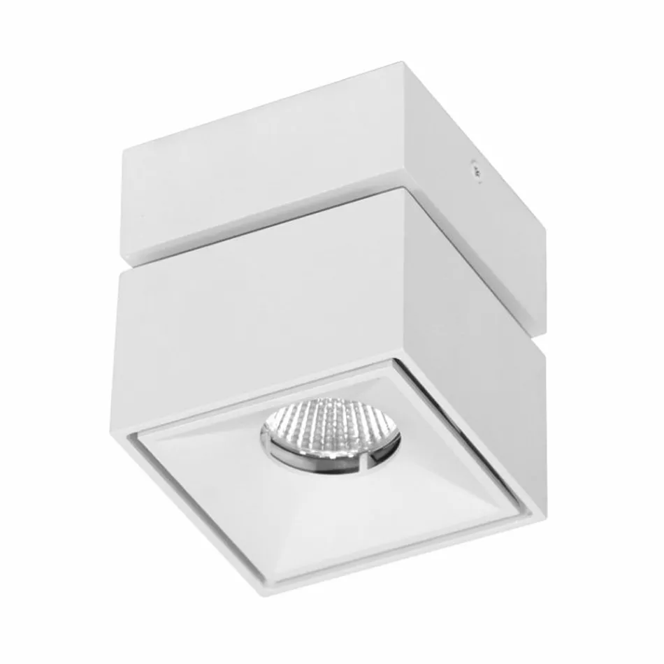 Aplique de pared LED decorativo en aluminio blanco o negro para interior - Vernon viadurini