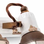 diseño de la aplicación y tres focos de cerámica y metal Lacey viadurini