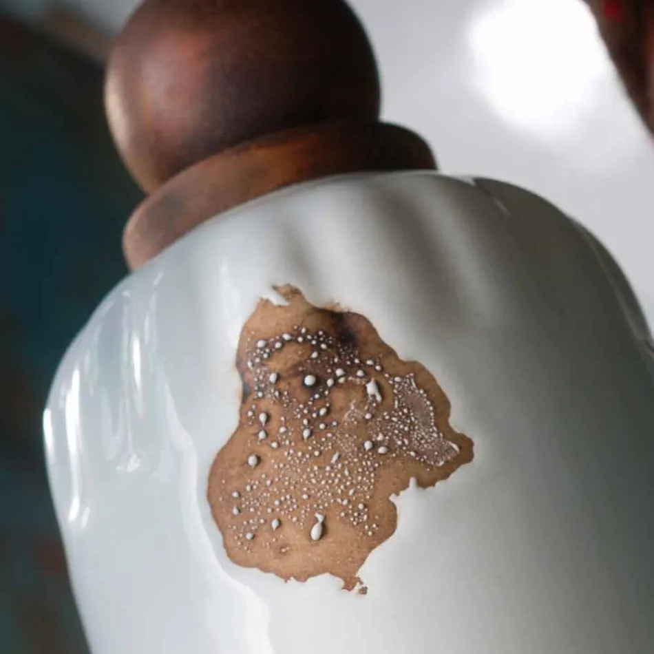 diseño de la aplicación y tres focos de cerámica y metal Lacey viadurini