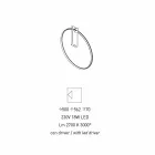 Lámpara de pared de diseño en aluminio negro y latón natural Made in Italy - Norma viadurini