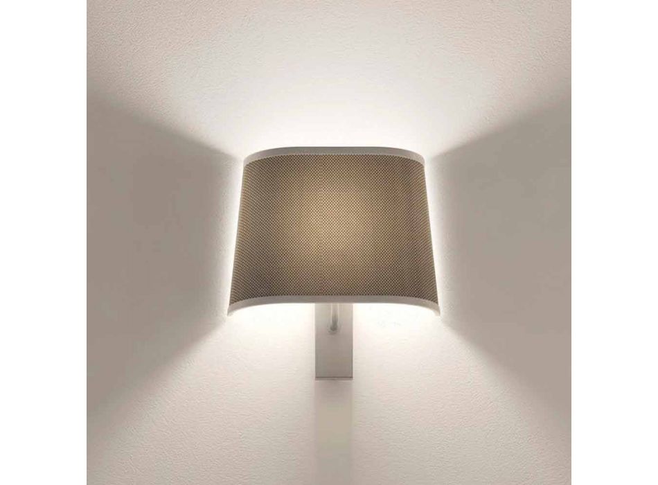Lámpara de pared de diseño en metal acabado plateado o blanco Made in Italy - Jump viadurini