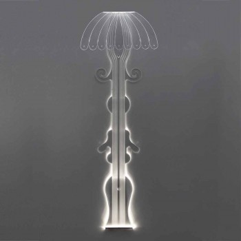 Lámpara de pared de diseño en plexiglás transparente producido en Italia, Scilla