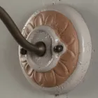 Lámpara de pared para exterior en Galestro y metal hecha a mano en Italia - Toscot Spoleto viadurini