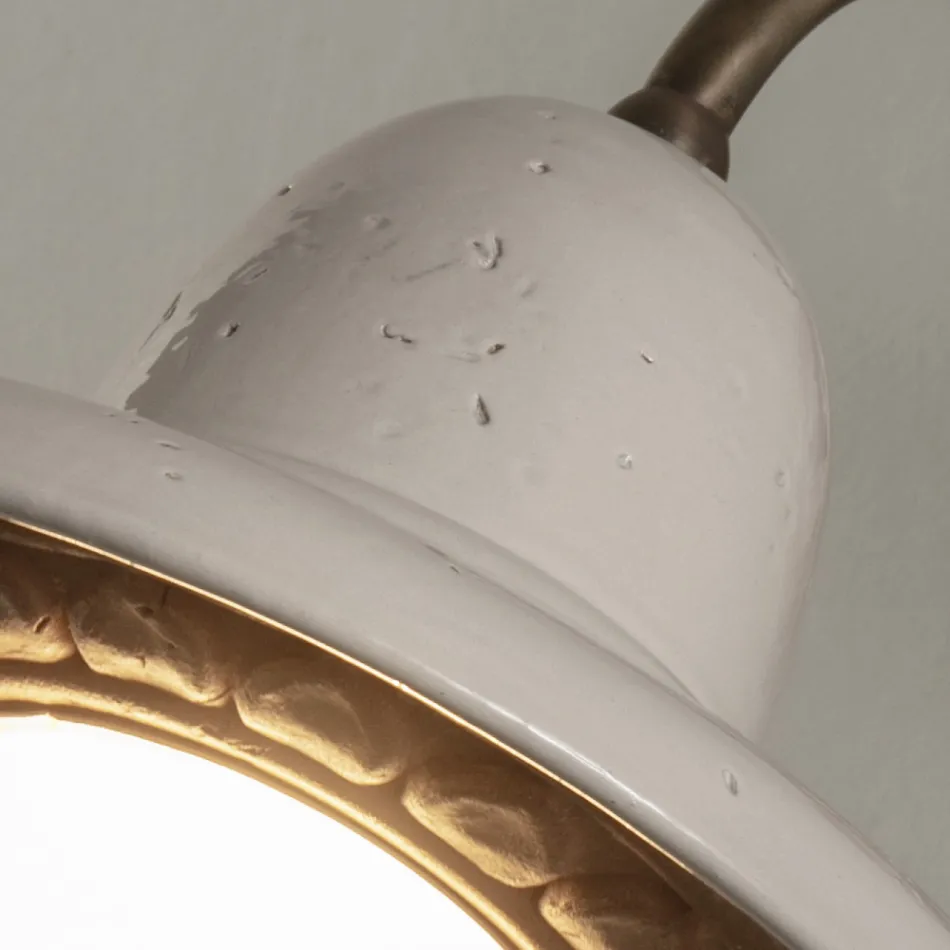 Lámpara de pared para exterior en Galestro y metal hecha a mano en Italia - Toscot Spoleto viadurini