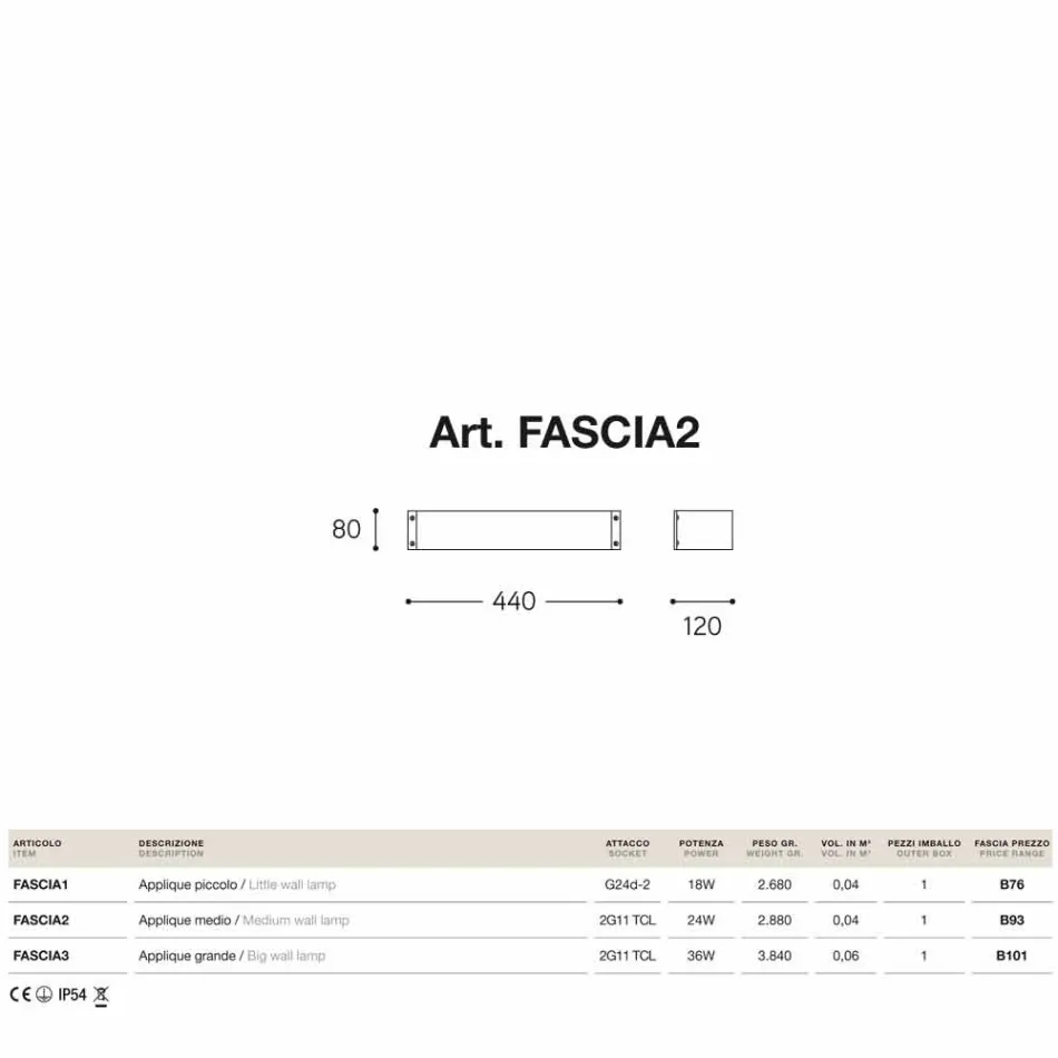 Medio apliques La moda es el cobre y metacrilato viadurini