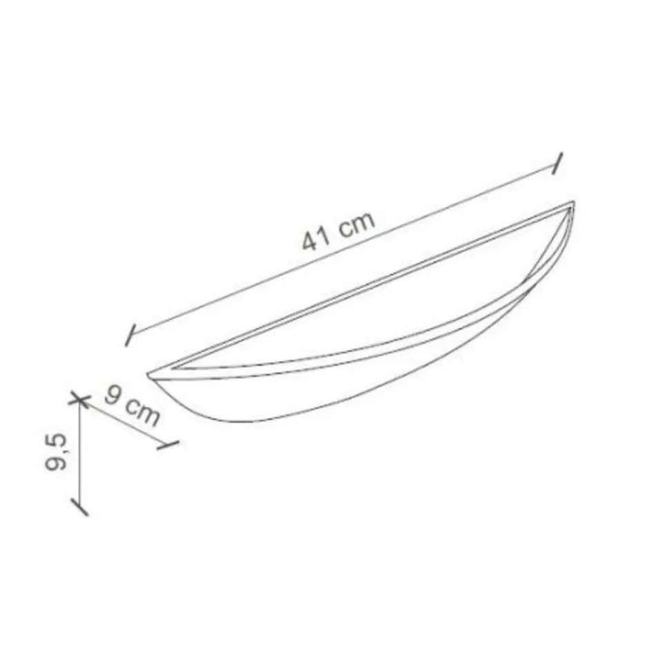 Aplique de Cerámica Artesanal y Decoraciones Azules Pintadas a Mano - Trieste viadurini