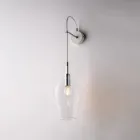 Lámpara de pared de hierro con cristal Pyrex, fabricada en Italia, para decoración de interiores - Sparta viadurini