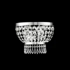 Aplique de hierro y oro con pedrería para decoración de interiores, fabricado en Italia - Austria viadurini