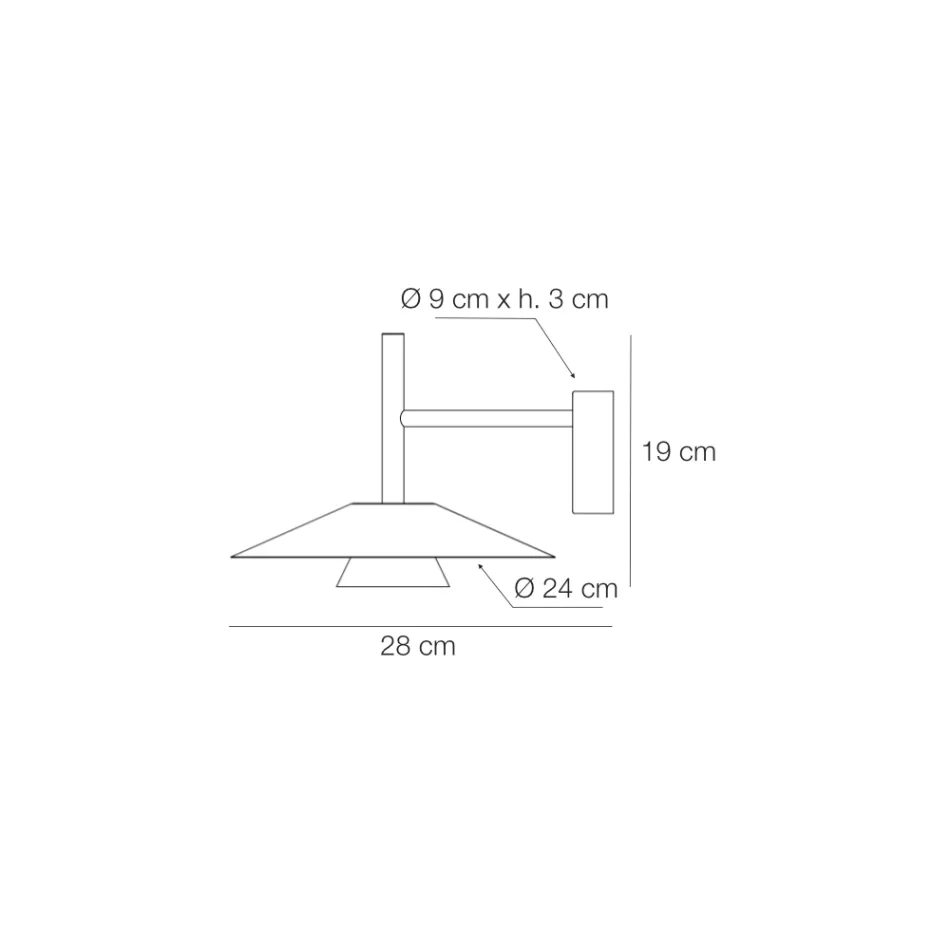Apliques de pared de metal en varios acabados fabricados en Italia - Mira viadurini