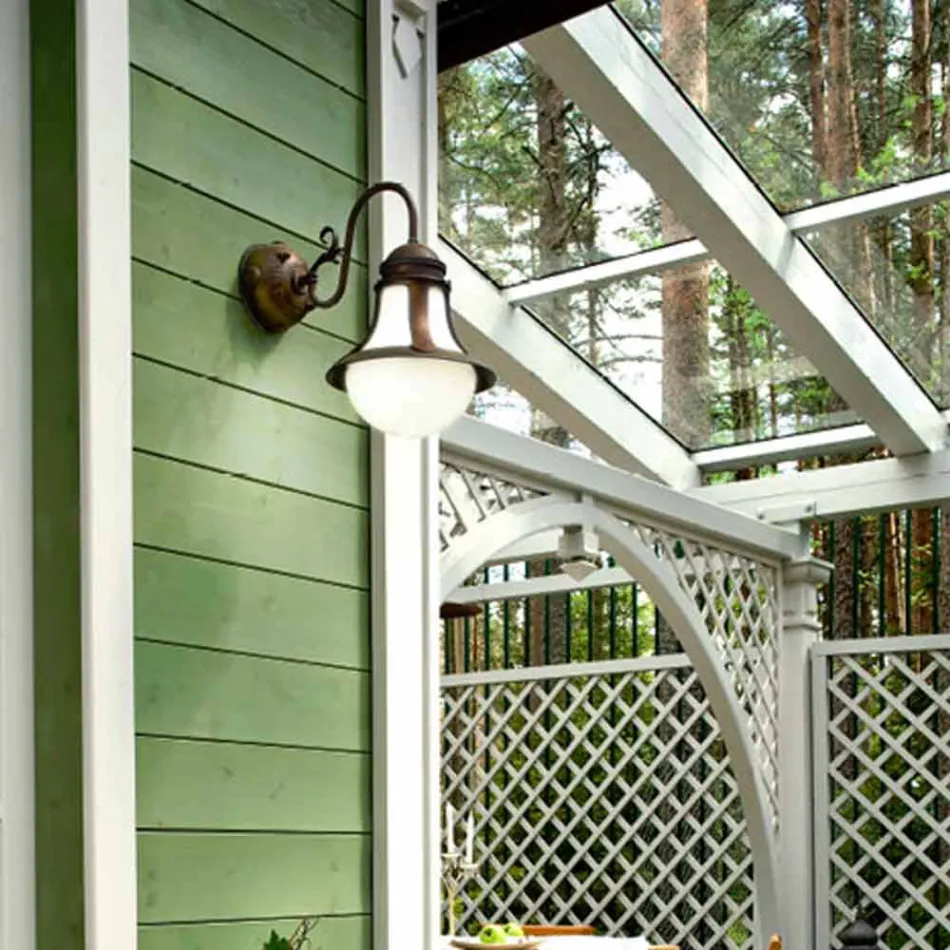 Pared de latón y Loggia vidrio soplado viadurini