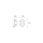 Aplique de pared vintage de latón con cristal ópalo/transparente - Sirena viadurini