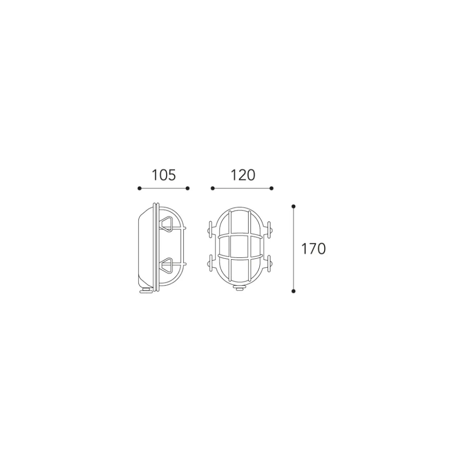 Aplique de pared vintage de latón con cristal ópalo/transparente - Sirena viadurini