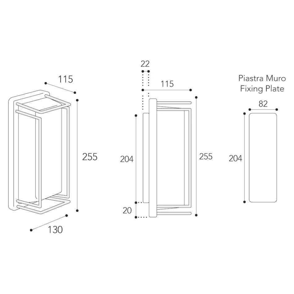 Aplique de pared vintage de latón fabricado íntegramente en Italia - Cristal viadurini