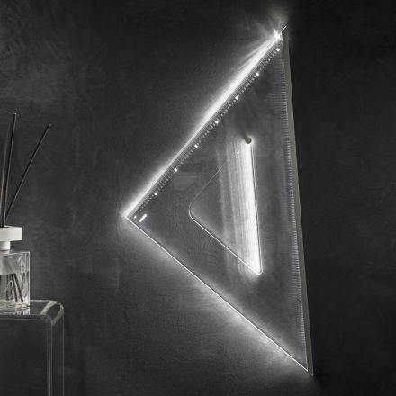 Lámpara de pared LED en diseño de equipo de cristal acrílico transparente - Mezure viadurini