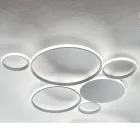 Lámpara de pared LED moderna en metal pintado con acabado dorado o plateado - Punto viadurini