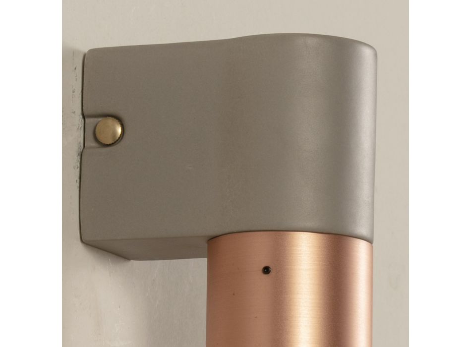 Lámpara de pared moderna de cerámica y cobre cepillado Made in Italy - Toscot Match viadurini