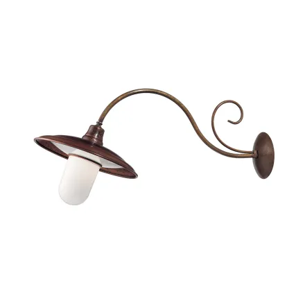 Aplique de pared en latón, cobre y vidrio en Italia - Chiocciola viadurini