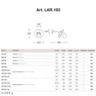 Applique Nabucco, el cobre y el latón antiguo, vidrio viadurini