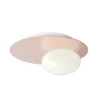 Lámpara de pared o techo de aluminio, metal y cristal blanco - Luma viadurini