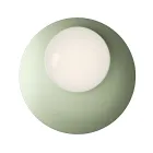 Lámpara de pared o techo de aluminio, metal y cristal blanco - Luma viadurini